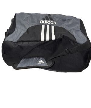 adidas Black and Grey Sport Duffel Bag Training Gym Bag